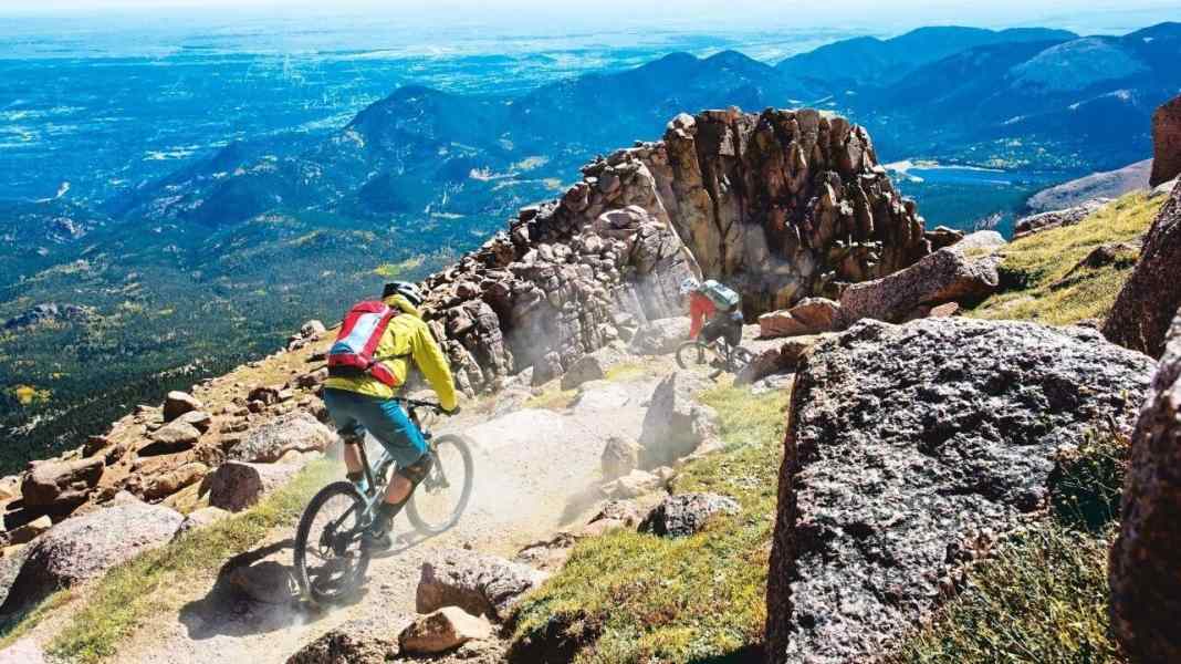 Mountainbike-Trail vom legendären Pikes Peak