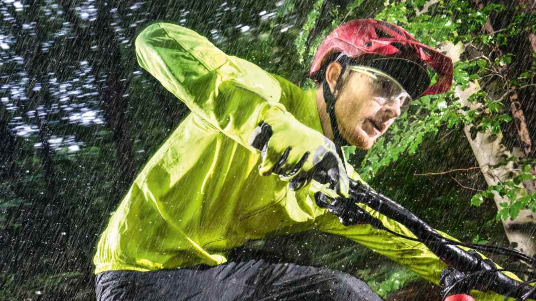 Rainwear and accessories for wet bike tours