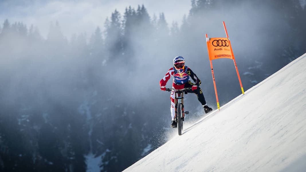 Markus Stöckl rast mit 106 km/h Streif hinunter