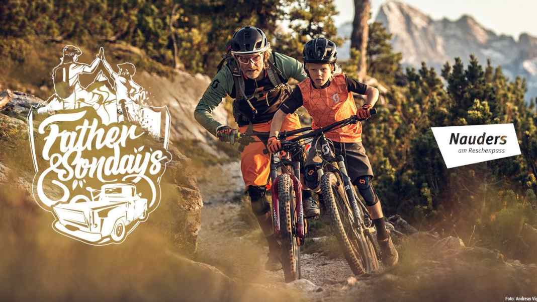 For father and son: MTB event on the Reschen Pass