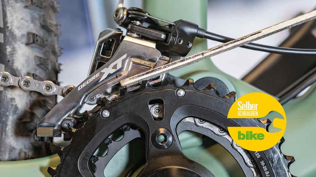 Shimano 2x12 gears: Adjusting the derailleur