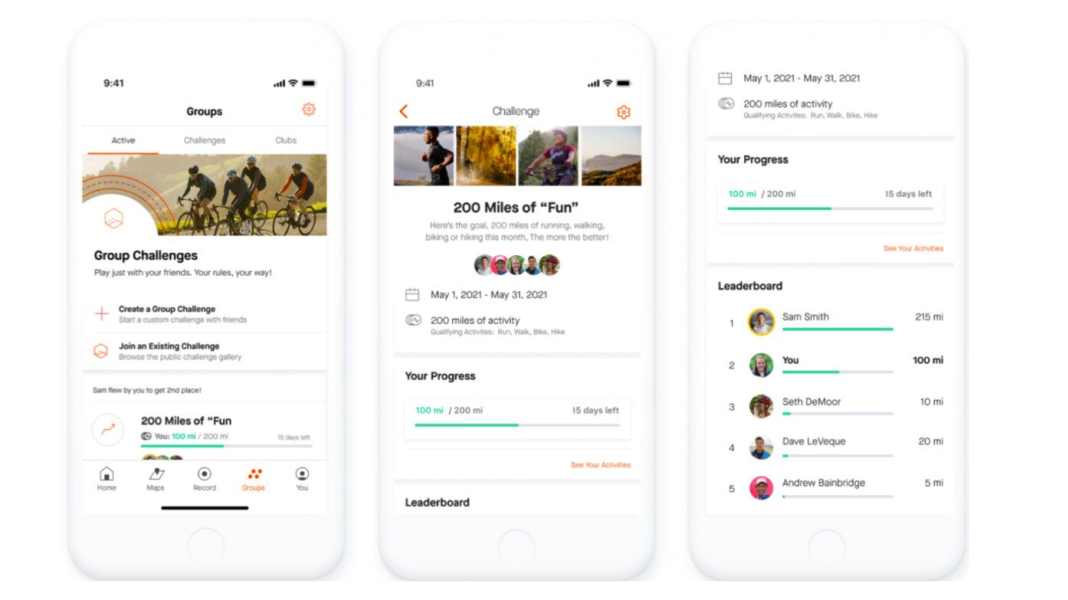 New on Strava: Maps & Group Challenges