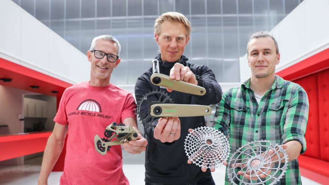 Sram presents a sustainable MTB drivetrain for the RIDE-GREEN bike