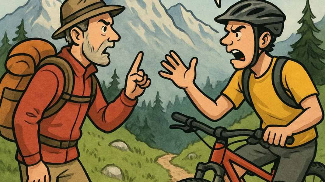 Biker vs. hiker conflict: "Shut up!" - Report of a personal defeat