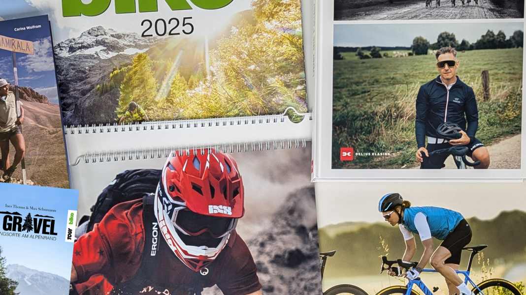 19th advent calendar door: Large cycling package with books and calendars 2025