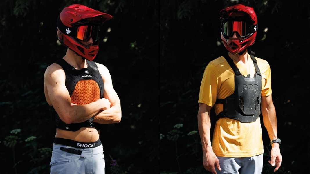 Test Endura MT500 waistcoat vs. POC VPD System Torso: comparison of protector waistcoats