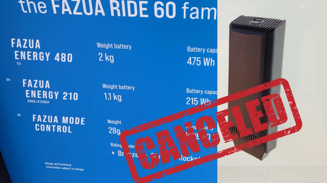 Fazua range extender debacle: development cancelled! Additional battery for Ride 60 not coming