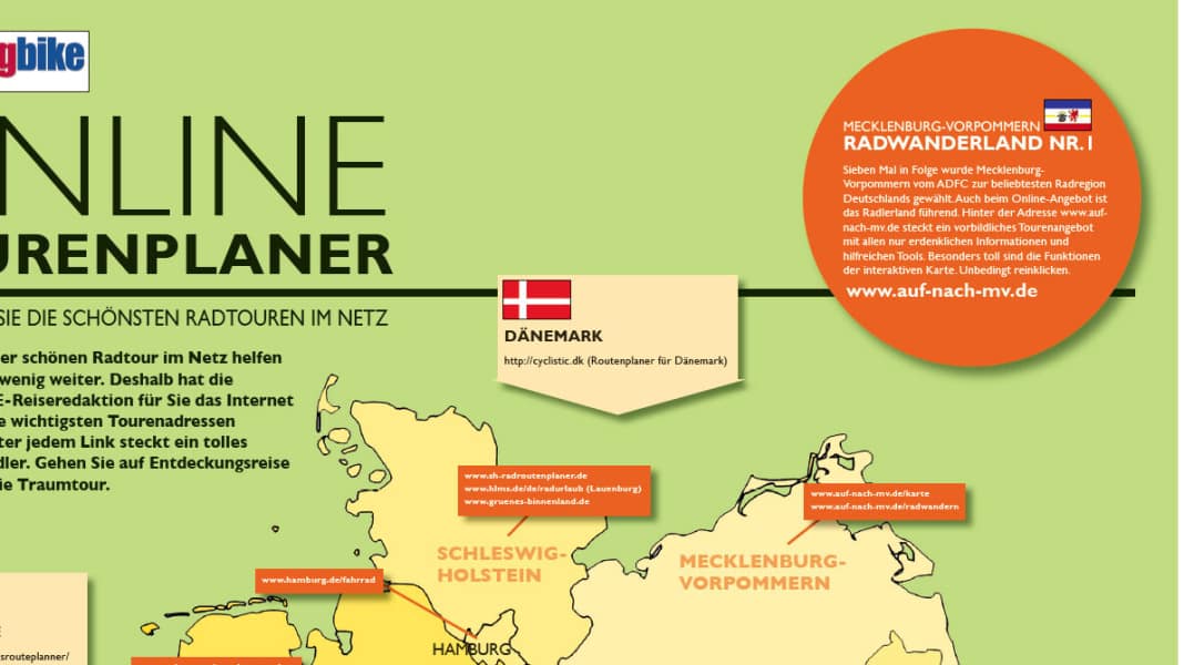 Auf diesen Portalen finden Sie die schönsten Radtouren