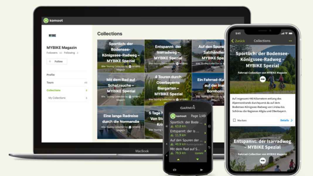 MYBIKE tour portal: Access MYBIKE tours with komoot - here's how it works