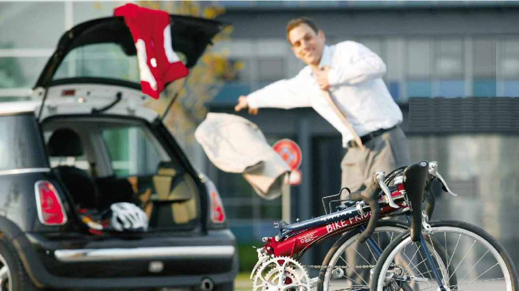 Five folding bikes