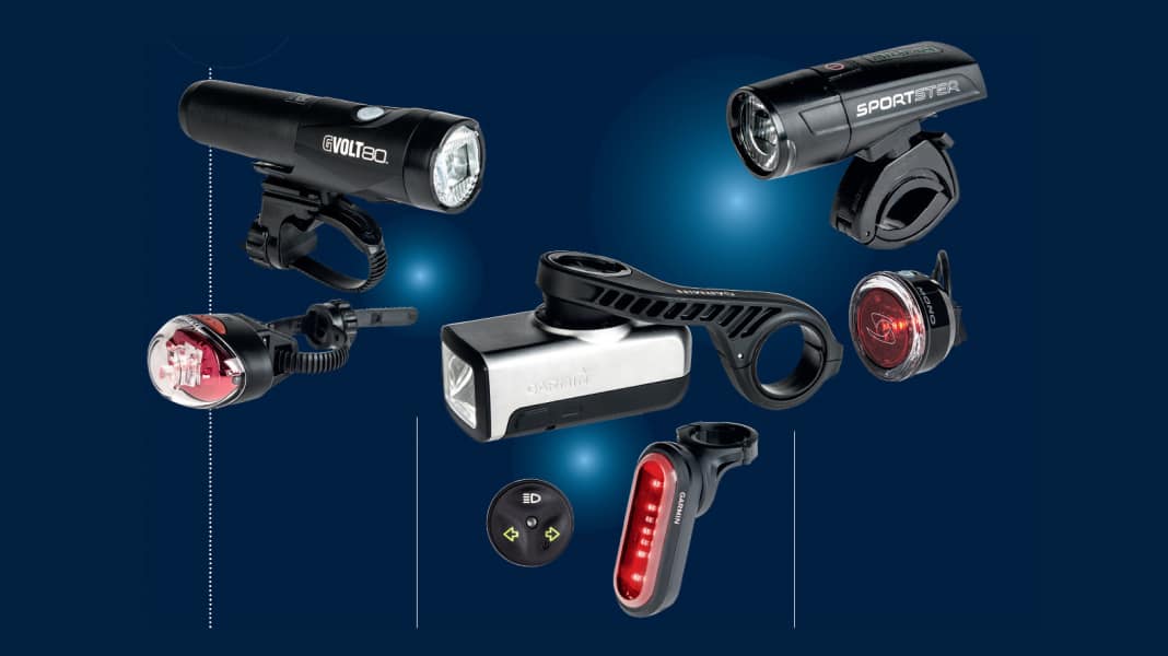 2016 road bike lighting test: battery-powered lights with and without STVZO - battery-powered headlights and rear lights for road cyclists