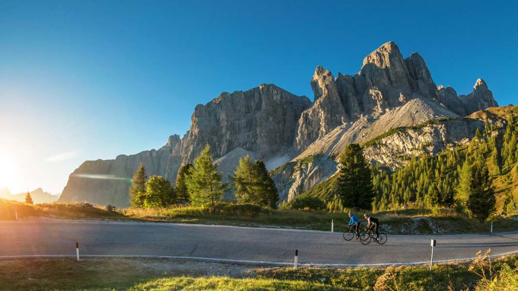 Italy: Ladin valleys in the Dolomites - Dolomites: travelling by road bike on lonely paths