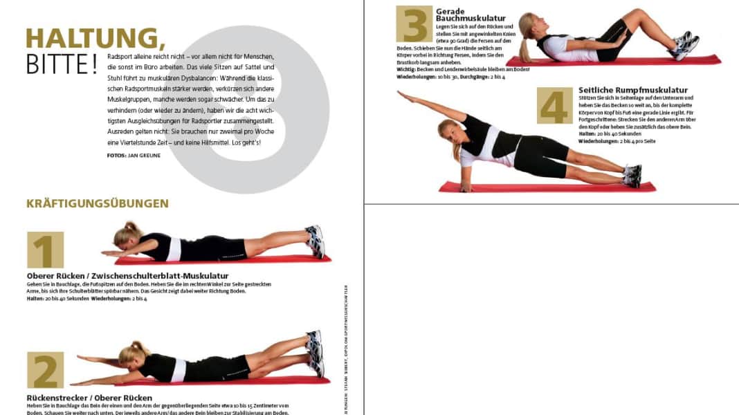 Balancing exercises for cyclists