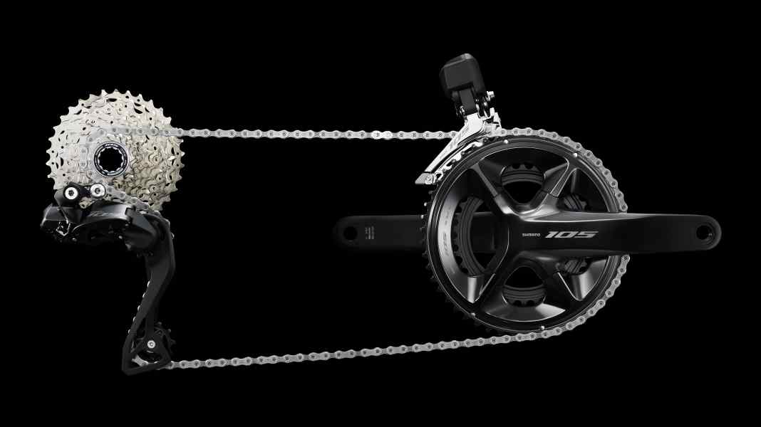 Nouveau Shimano 105 Di2 : groupe de vélos de course maintenant 12 vitesses et comme dérailleur radio