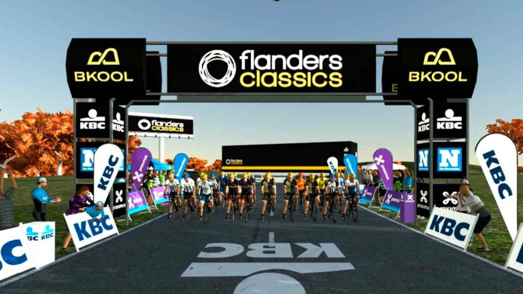 Remplacement d'une course professionnelle annulée : Le Tour des Flandres virtuel