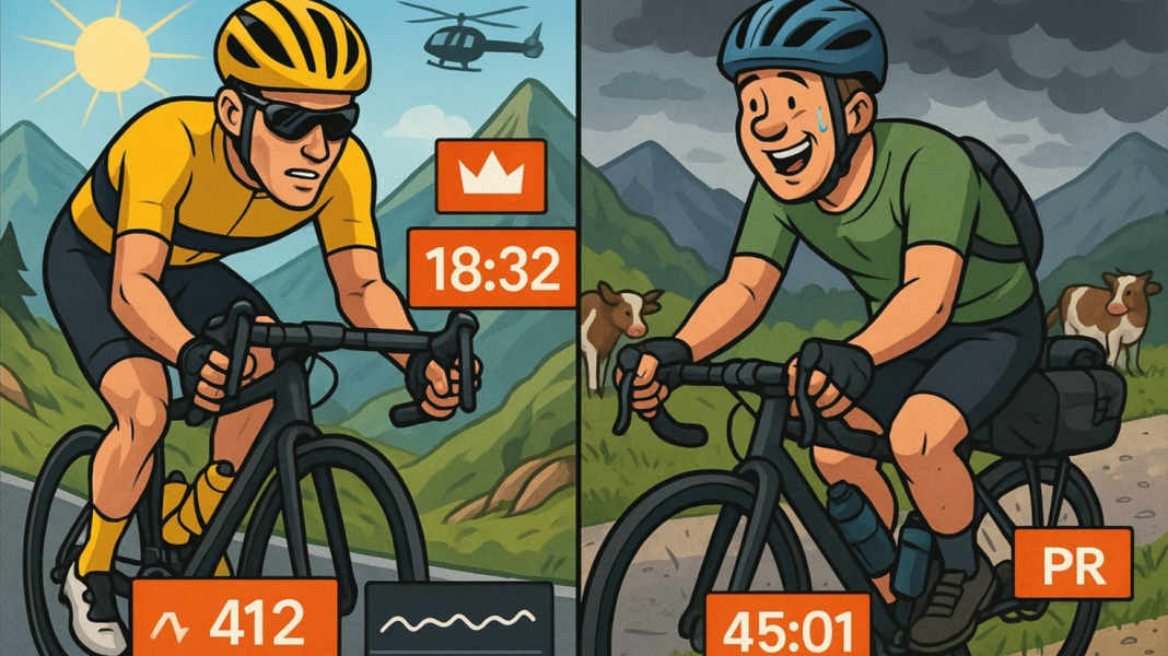 Strava analysis: How big is the difference between professional and amateur?