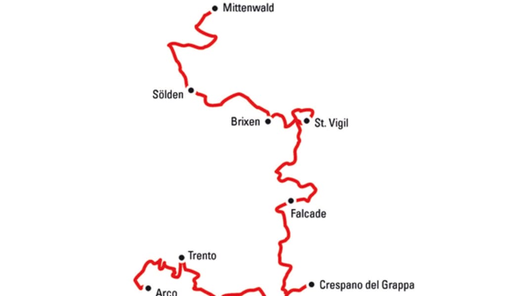 Cartes de route pour Schwalbe TOUR Transalp 2012