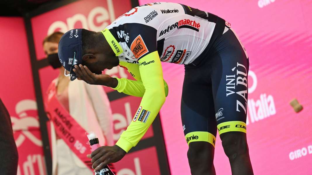 Champagne bottle mishap: Stage winner Girmay leaves Giro