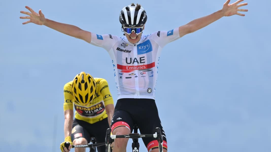 Giganten-Duell! Pogacar gewinnt Bergsprint gegen Vingegaard