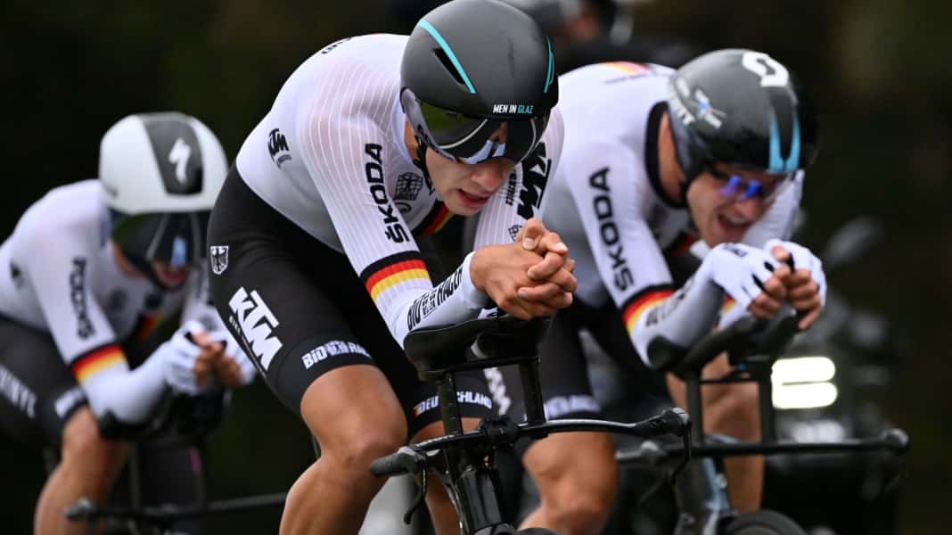 World Cycling Championships: Germany narrowly misses out on a medal in the mixed time trial - van Vleuten crashes heavily