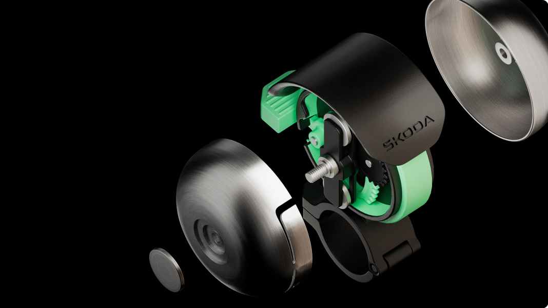 Bicycle bell from Skoda: Overcomes active noise cancellation of headphones
