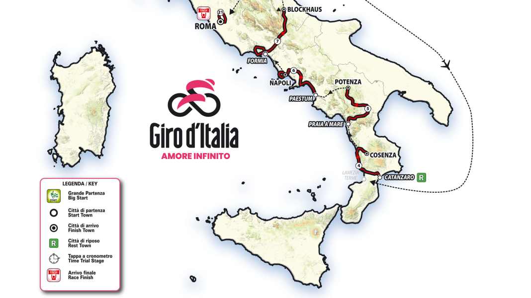 Giro d’Italia 2026: Die Strecke der Italien-Rundfahrt - alle Etappen, alle Profile