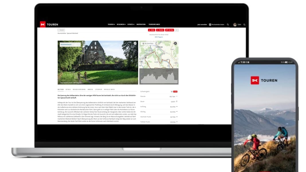 Plate-forme de randonnées cyclistes de Delius Klasing et Outdooractive : lancement d'un nouveau portail de randonnées cyclistes