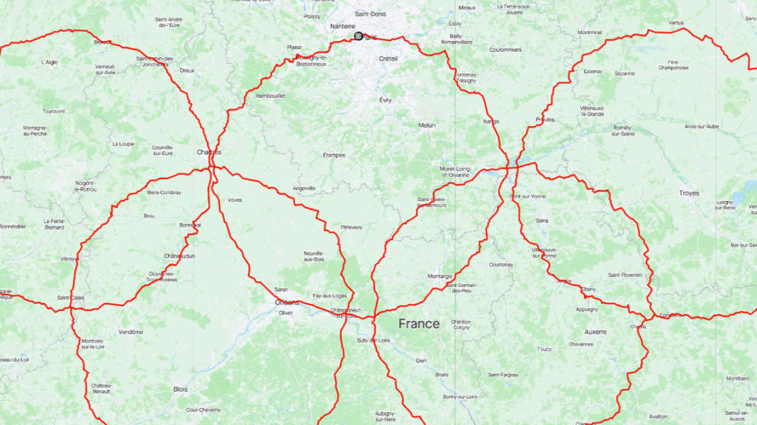 Strava world record?: Travelling giant Olympic rings