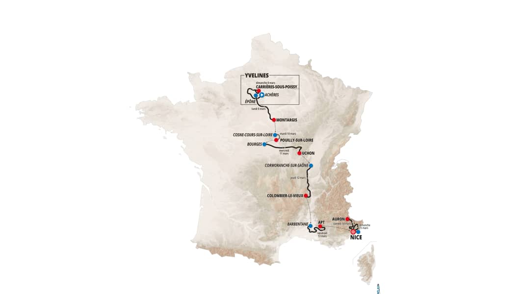 Paris-Nice 2026: The route for the first major stage race in Europe is set