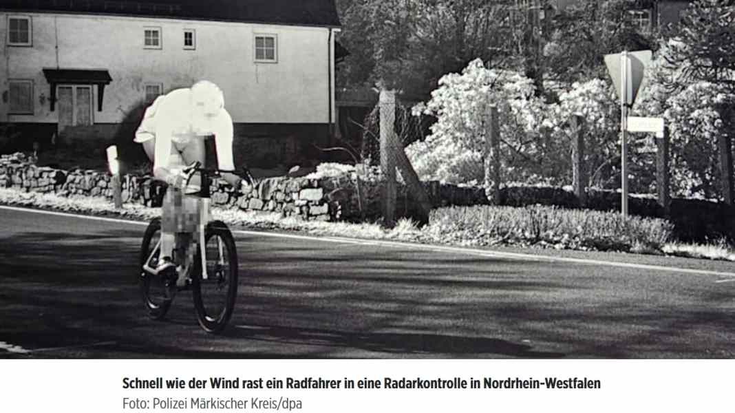 Speeding with impunity: cyclist clocked at 59 km/h in a 30 km/h zone
