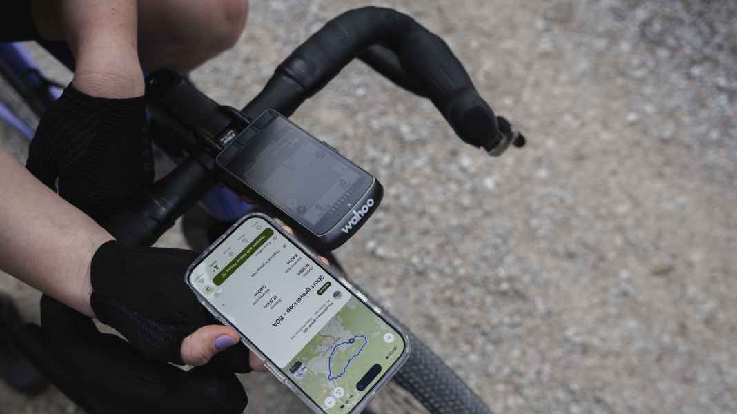​Komoot Live Sync: Route während der Fahrt auf Wahoo ELEMNT Radcomputer anpassen