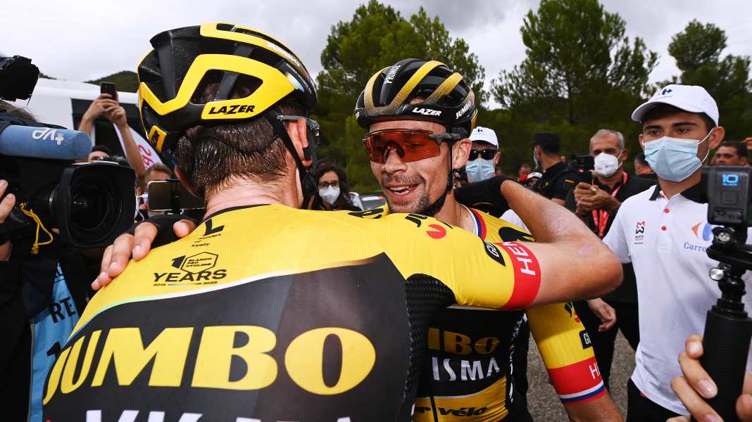 Vuelta: Jumbo-Visma räumt ab - Roglic holt die Etappe, Kuss übernimmt Rot 
