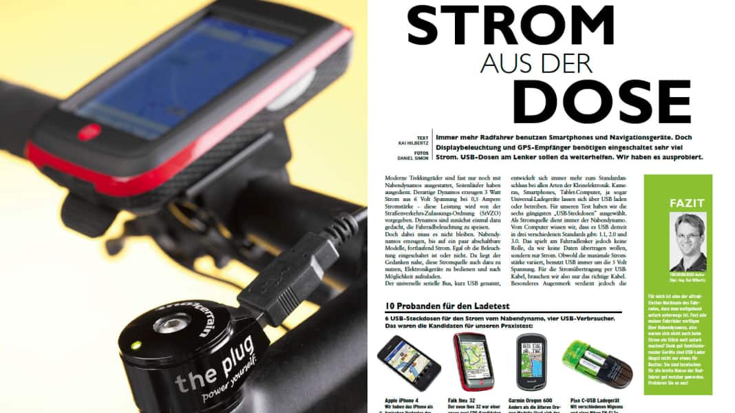 Strom aus dem Nabendynamo - für Navi, Handy & Co