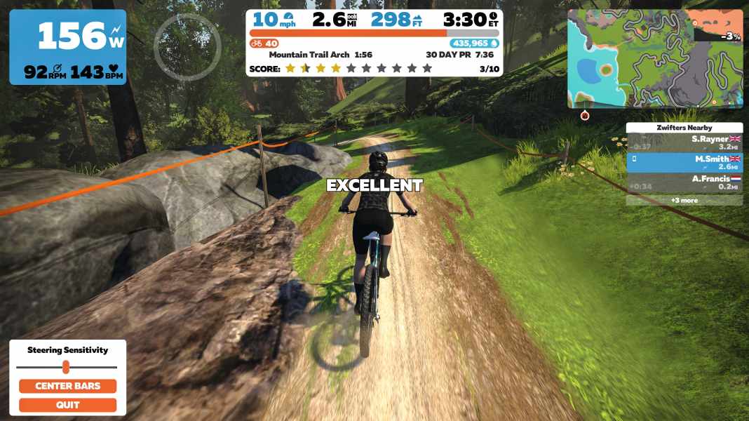 Spaß auf dem Rollentrainer