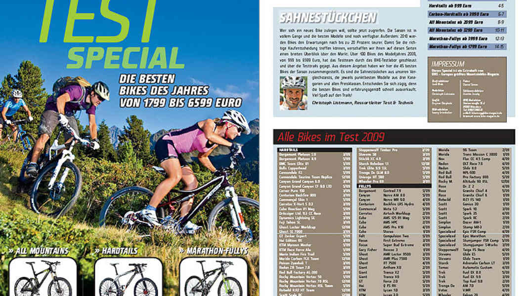 Test-Special 2009: Die besten Bikes des Jahres