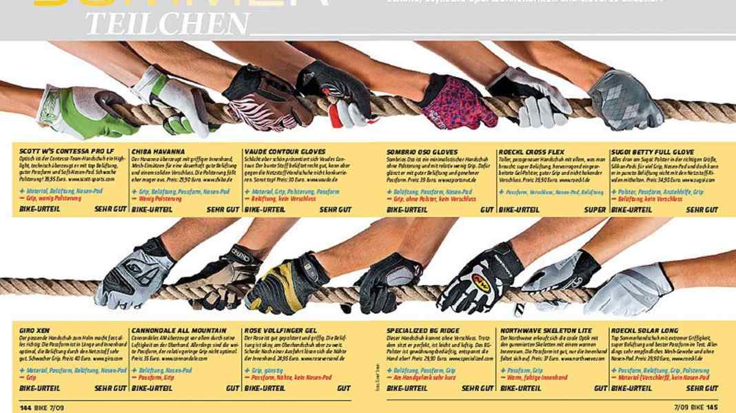 12 MTB Sommer-Handschuhe im Kurztest