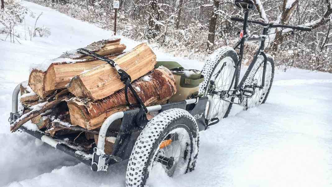 Mit dem Fahrradanhänger sicher durch den Schnee