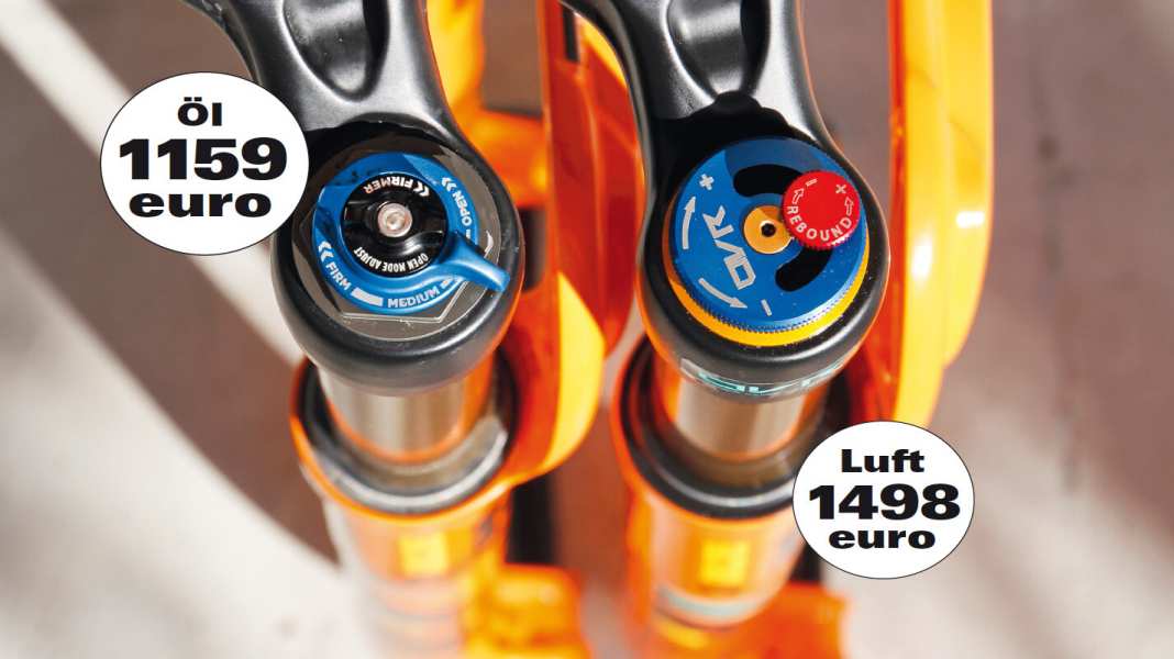 Öl statt Luft: Leichtbau-Gabeln im Check