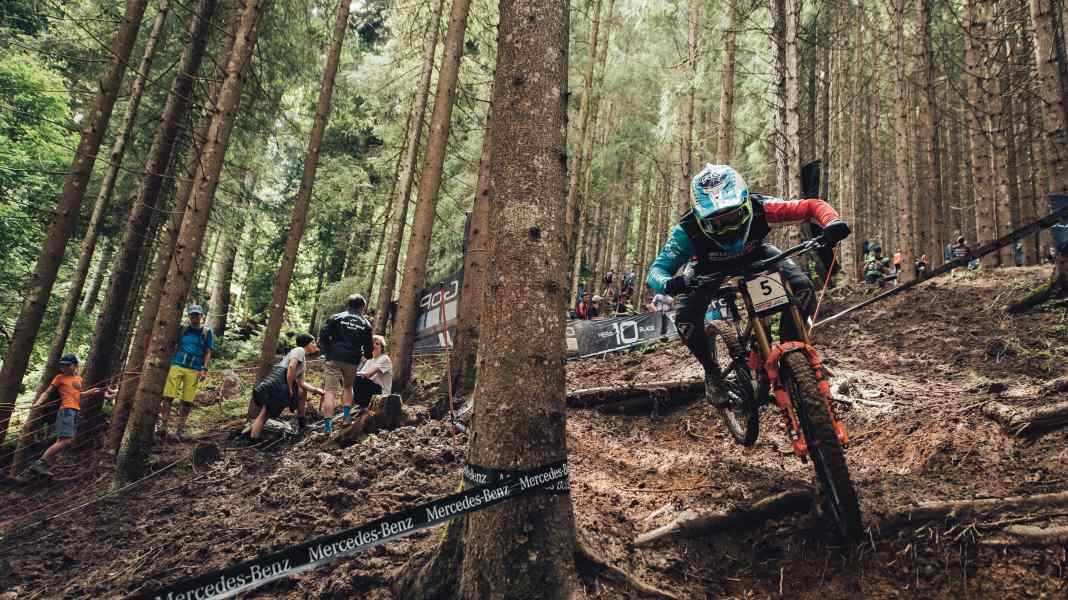 Downhill-Worldcup: Schlammschlacht in Leogang