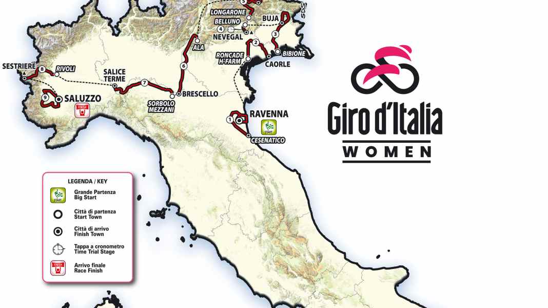 Giro d’Italia 2026: Die Highlights der Frauen-Strecke