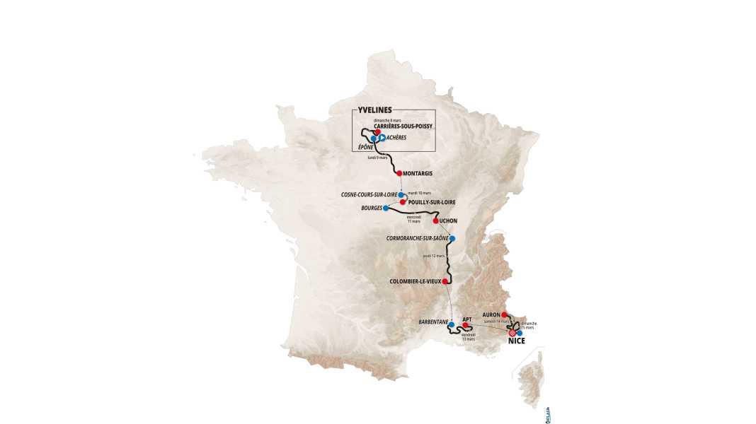 Paris-Nizza 2026: Die Strecke für das erste große Etappenrennen in Europa steht