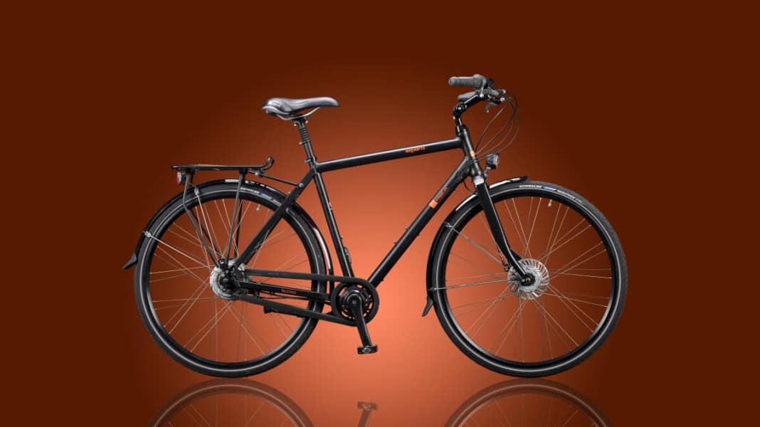 City bike with low-maintenance continuously variable gears