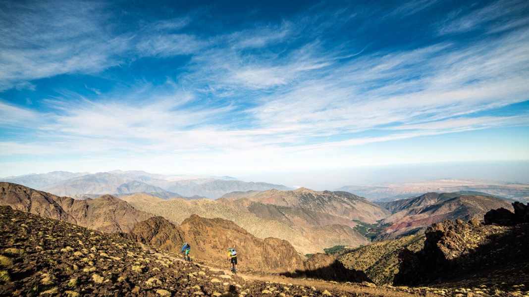 Mountain biking through the Atlas Mountains
