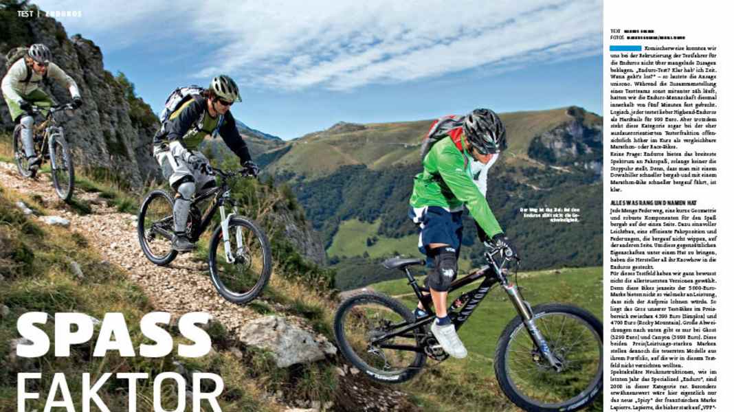 Lightweight enduro bikes
