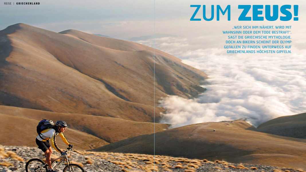 With the mountain bike to Mount Olympus