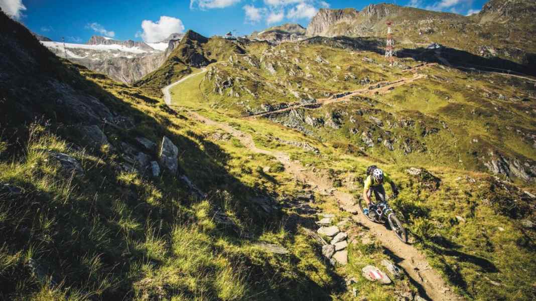 Bike trails at the foot of the Kitzsteinhorn
