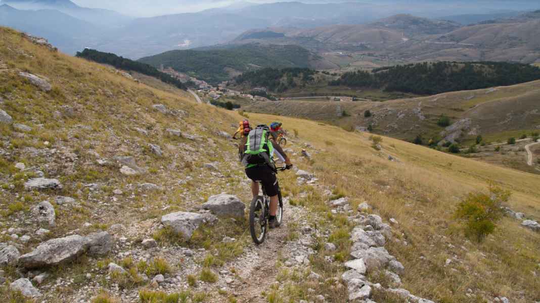 Mountain bike trails above the city: Rome