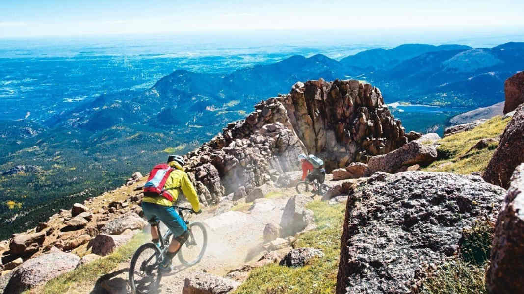 Mountain bike trail from the legendary Pikes Peak