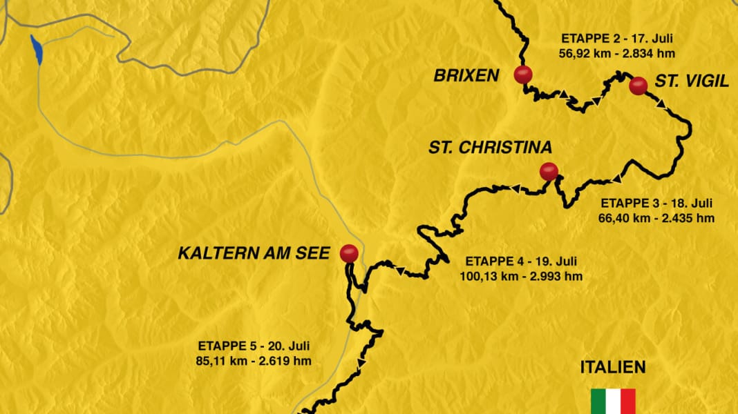Hier verläuft die BIKE Transalp 2017