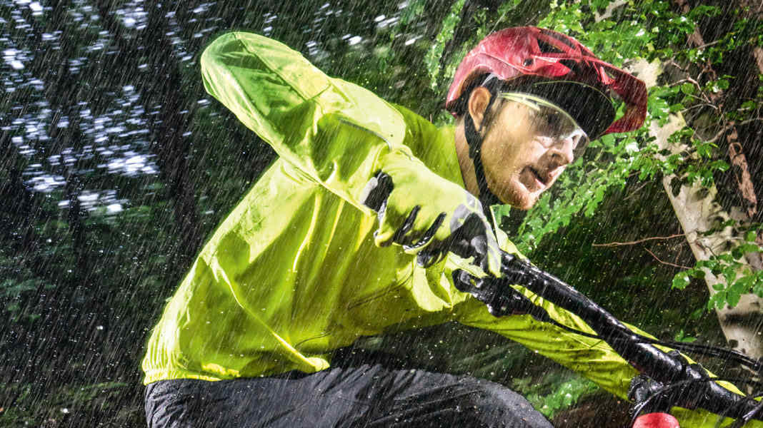 Rainwear and accessories for wet bike tours